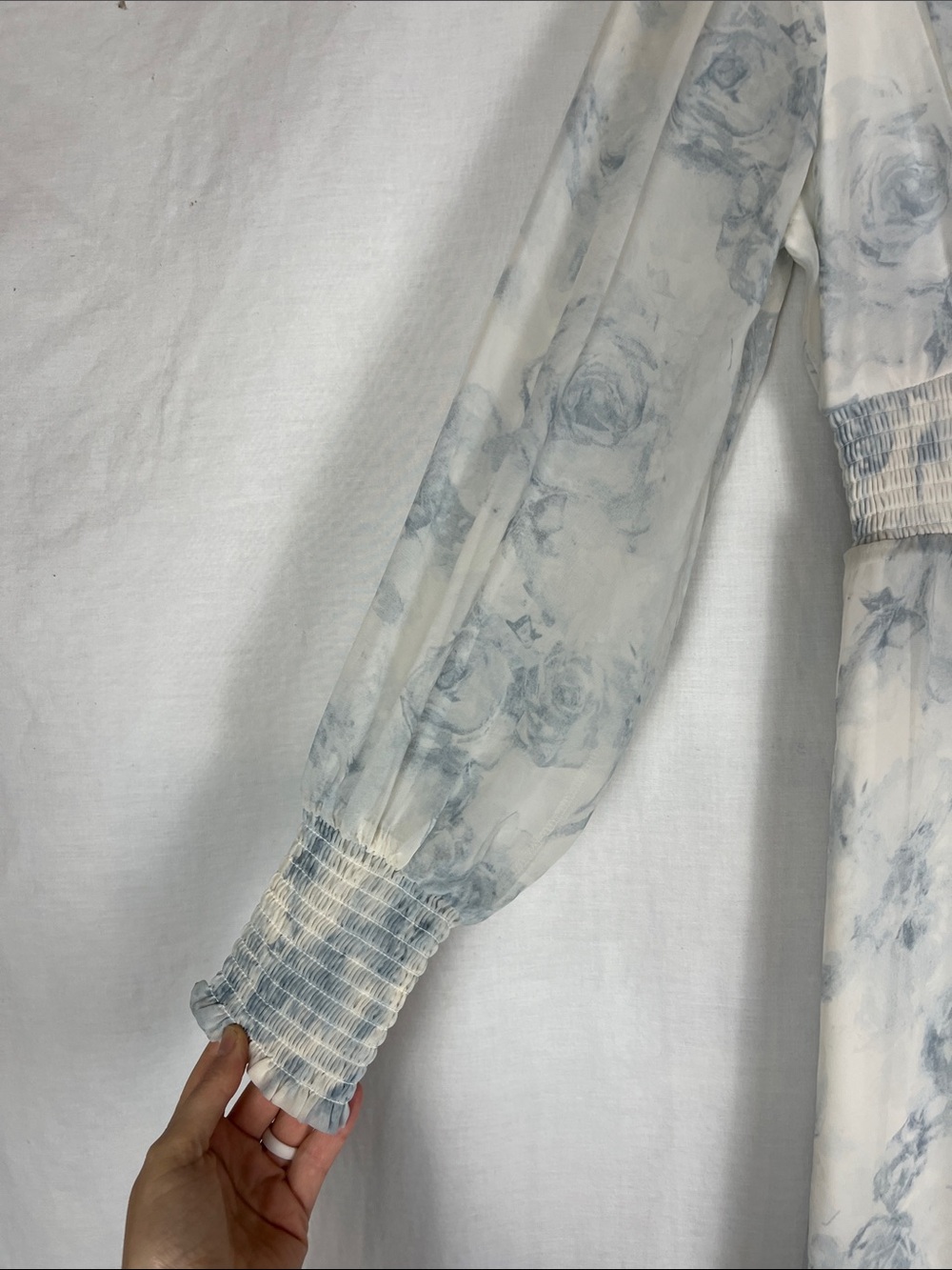 Baltic Born Blue and White Floral Long Sleeve Maxi Dress - Picture 5 of 11